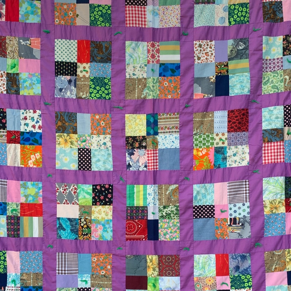 Colorful Reversible Patchwork King Size Quilt Comforter